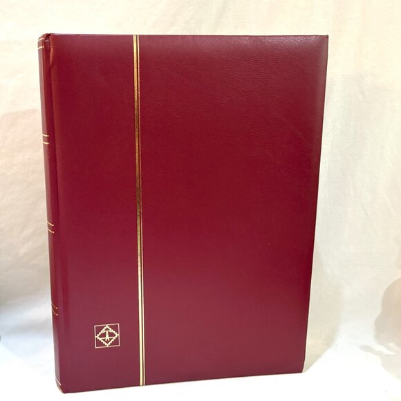 Lighthouse Stamp Collection Album Stockbook 12"x 9" Red Cover 60 Pages - Picture 1 of 2